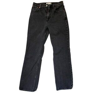 Abercrombie & Fitch The Ankle Straight Ultra High Rise Black Jeans Size 26/ 2R